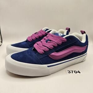 VANS M7.5 W9 KNU SKOOL NAVY BLUE PURPLE SUEDE NWOB LOW TOP SKATEBOARD SNEAKER
